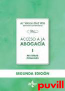 Acceso a la abogaca, 1. Materias comunes