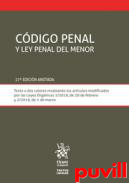 Cdigo Penal : y Ley Penal del Menor