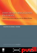 Derecho de obligaciones en Europa : algunos rasgos de la evolucin en las dos ltimas dcadas