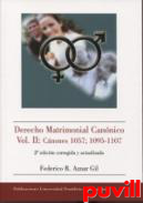 Derecho matrimonial cannico, 2. Cnones 1057; 1095-1107