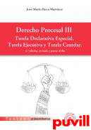 Derecho procesal, 3. Tutela declarativa especial, tutela ejecutiva y tutela cautelar