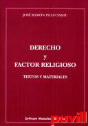 Derecho y factor religioso : textos y materiales