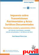 Impuesto sobre transmisiones patrimoniales y actos jurdicos documentados : normativa estatal y autonmica 2021