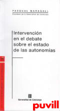 Intervencin en el debate sobre el estado de las 

autonomas