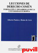 Lecciones de derecho comn : formacin y desarrollo de la Universidad Europea