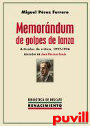 Memorndum de golpes de lanza : artculos de crtica 1927-1936